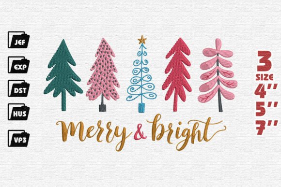 Merry Bright Embroidery Design