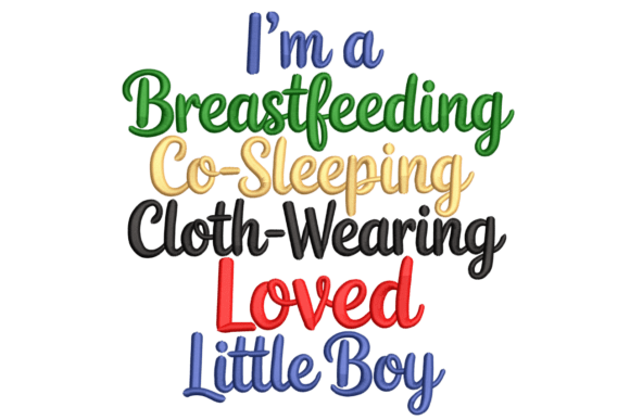 Modern Co-Sleeping Boy Embroidery