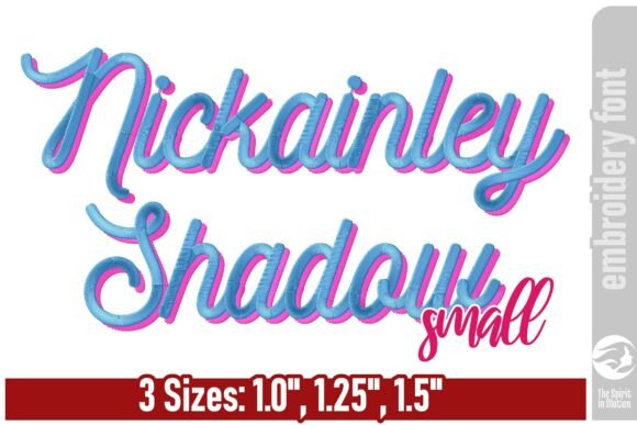 Nickainley Shadow Embroidery Font